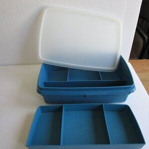 Tupperware Tuppercraft Blue Stor N Go Container Storage 767-1 Vintage